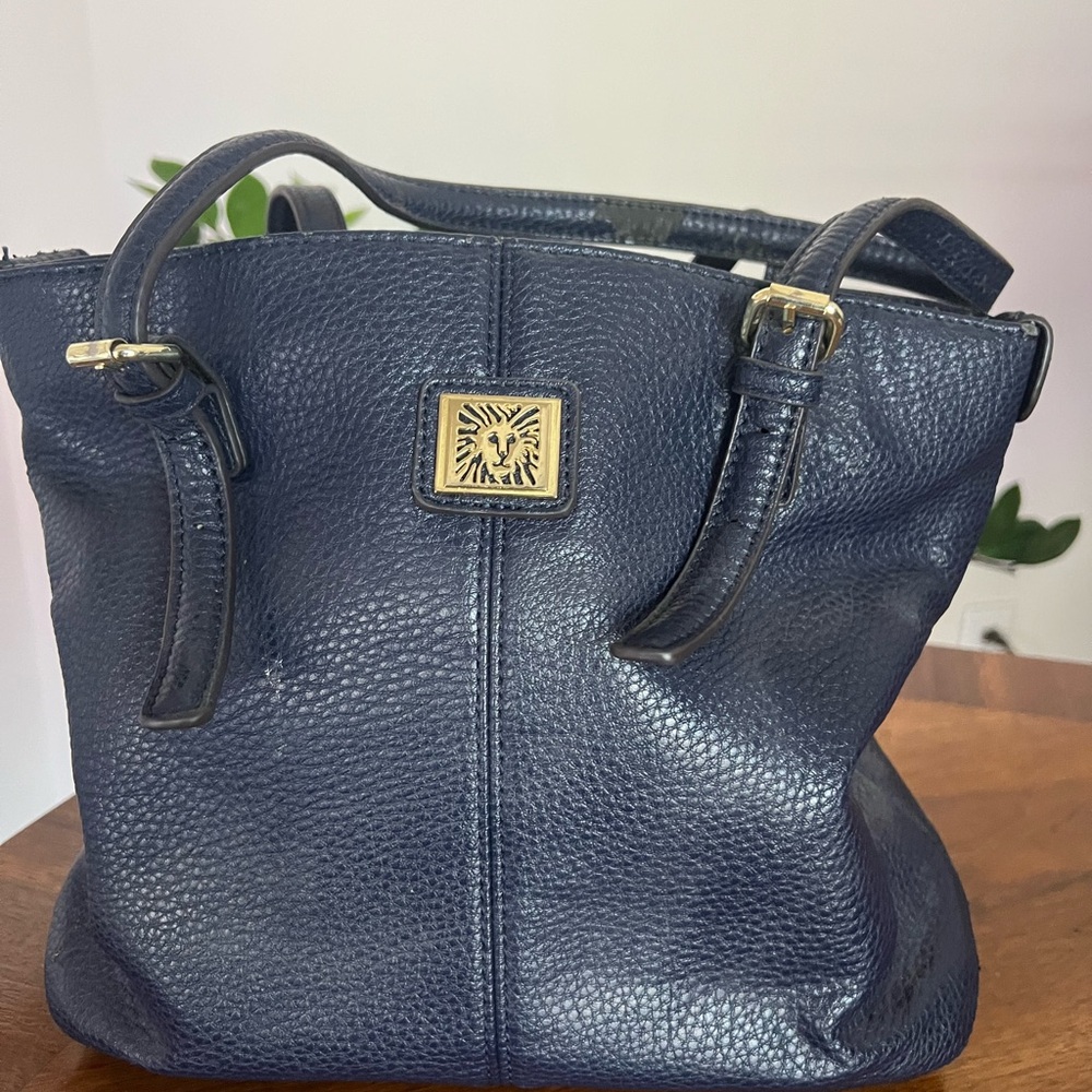Anne Klein Dark Blue Shoulder Bag